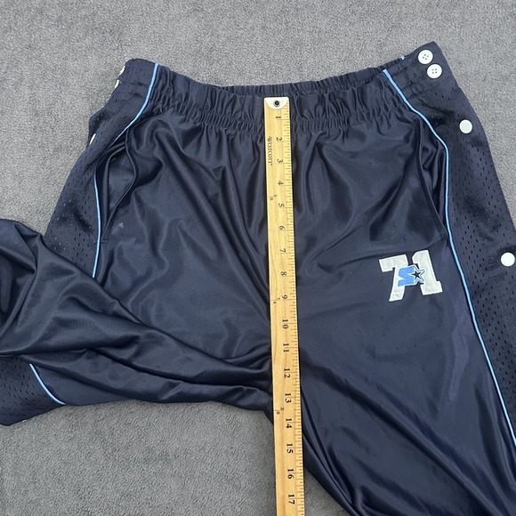 vintage y2k starter track pants mens medium navy blue snap legs Straight leg - Picture 9 of 16
